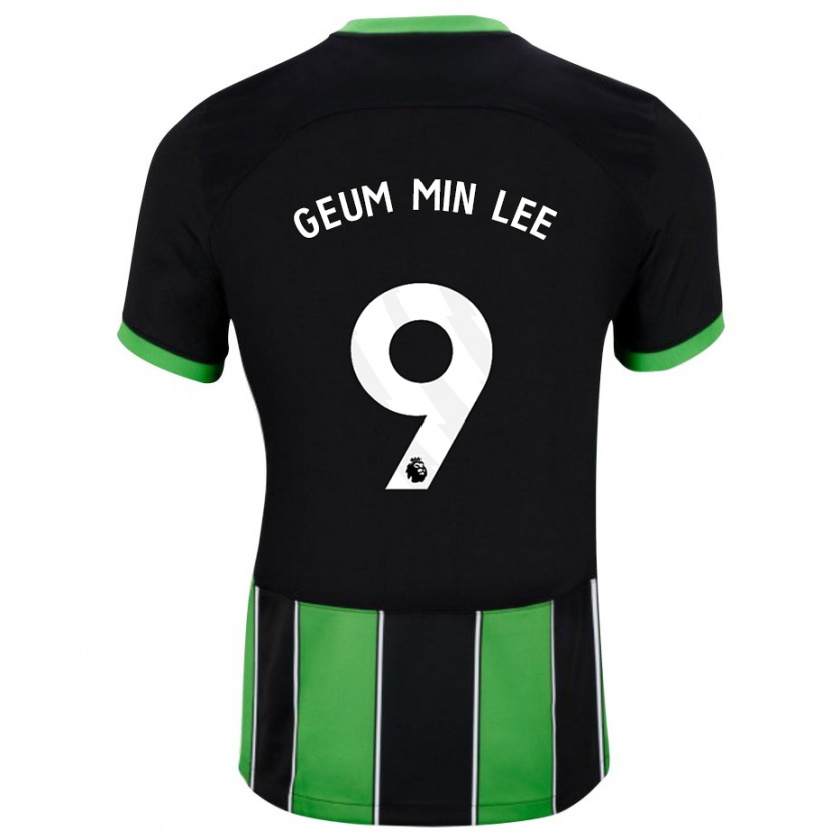 Kandiny Miesten Lee Geum-Min #9 Musta Vihreä Vieraspaita 2023/24 Lyhythihainen Paita T-Paita