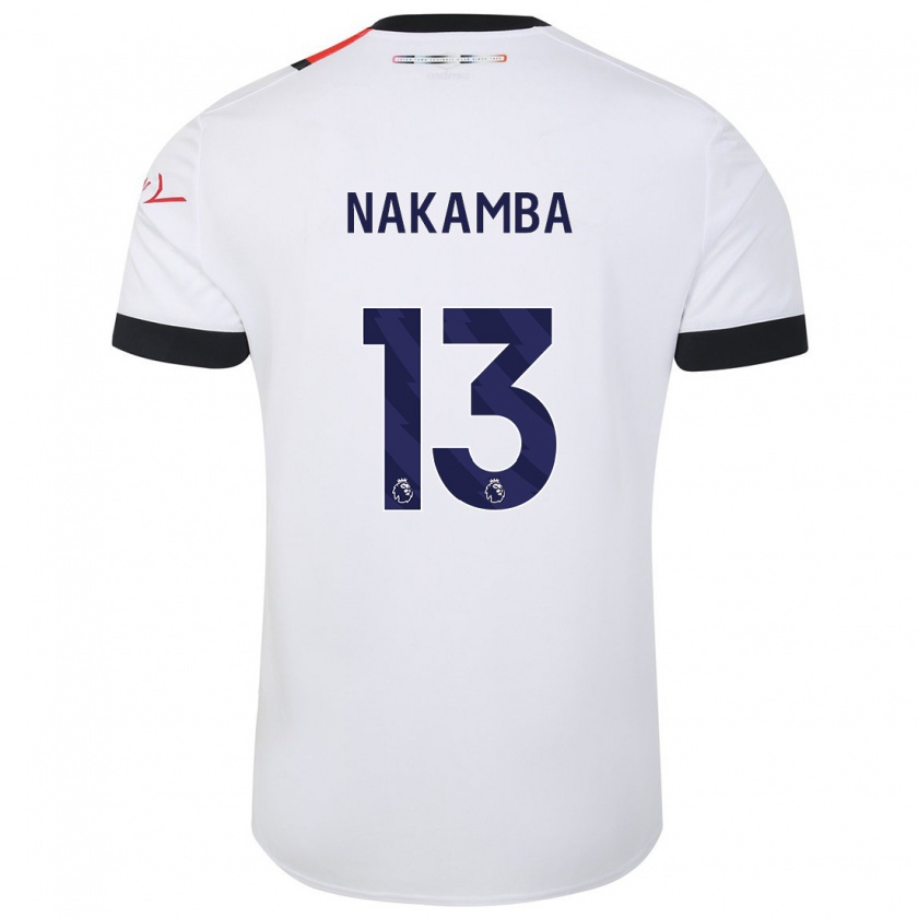 Kandiny Miesten Marvelous Nakamba #13 Valkoinen Vieraspaita 2023/24 Lyhythihainen Paita T-Paita