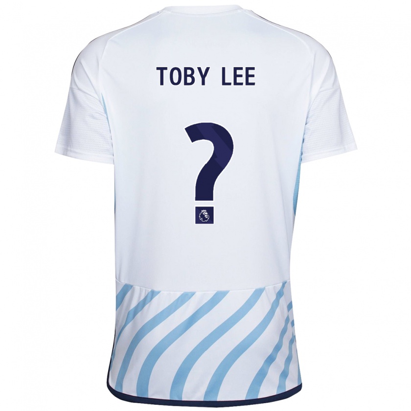 Kandiny Miesten Toby Lee #0 Valkoinen Sininen Vieraspaita 2023/24 Lyhythihainen Paita T-Paita