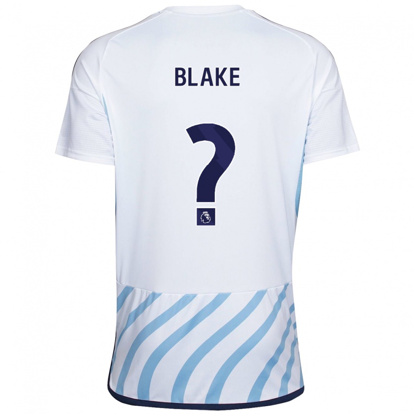 Kandiny Miesten Zyan Blake #0 Valkoinen Sininen Vieraspaita 2023/24 Lyhythihainen Paita T-Paita