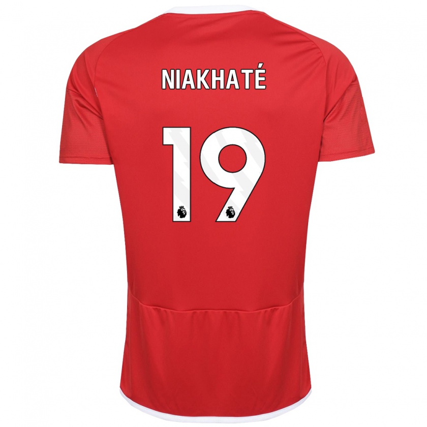 Kandiny Naisten Moussa Niakhaté #19 Punainen Kotipaita 2023/24 Lyhythihainen Paita T-Paita