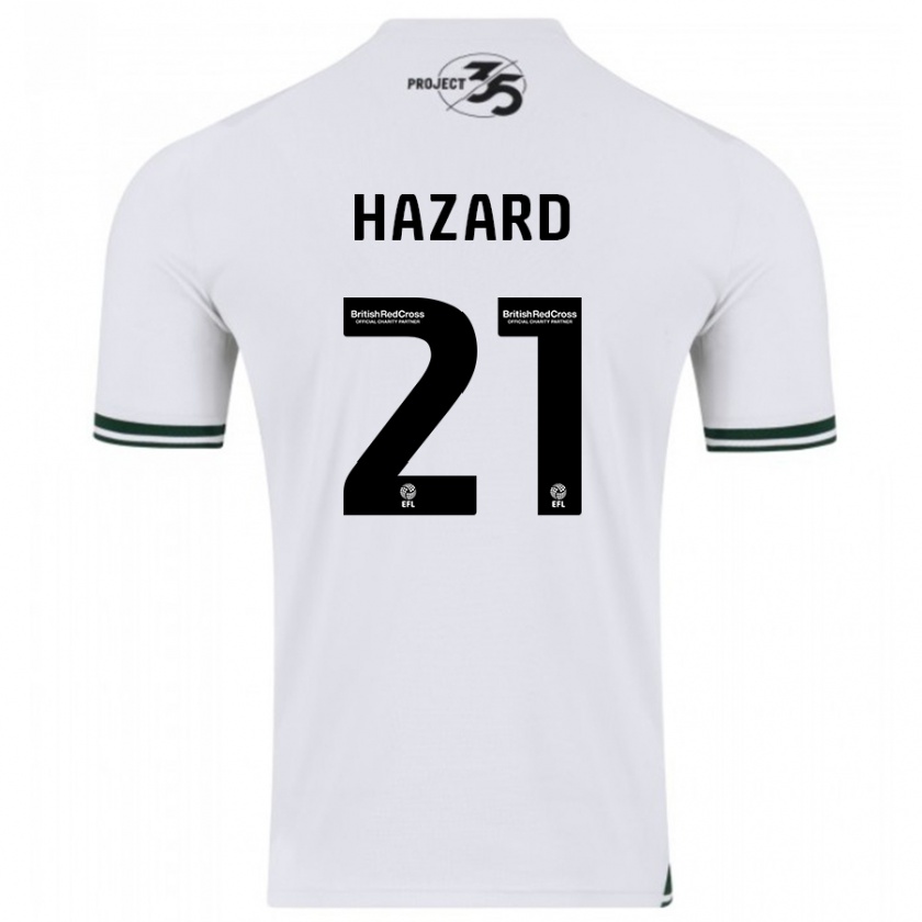 Kandiny Naisten Conor Hazard #21 Valkoinen Vieraspaita 2023/24 Lyhythihainen Paita T-Paita