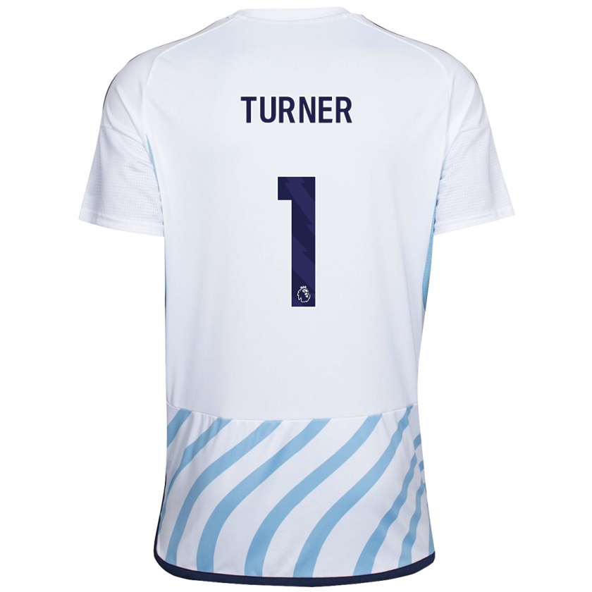 Kandiny Naisten Matt Turner #1 Valkoinen Sininen Vieraspaita 2023/24 Lyhythihainen Paita T-Paita