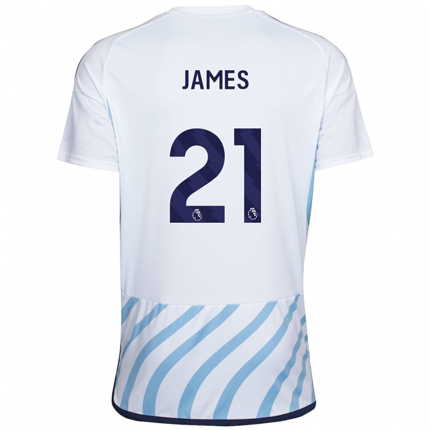 Kandiny Naisten Hayley James #21 Valkoinen Sininen Vieraspaita 2023/24 Lyhythihainen Paita T-Paita