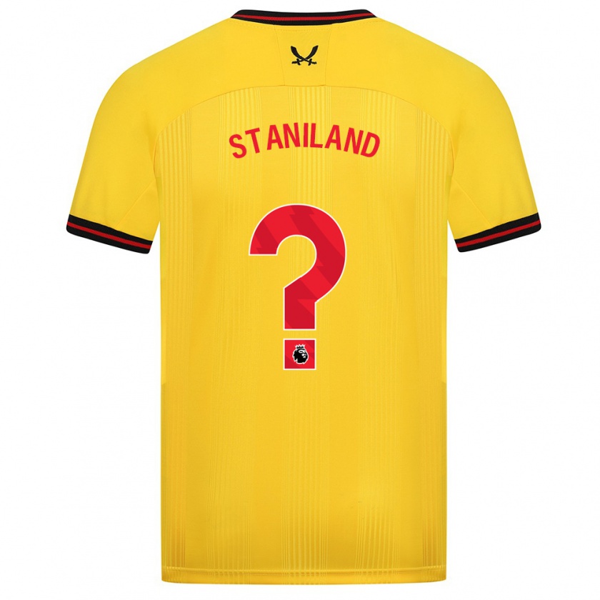 Kandiny Naisten Charlie Staniland #0 Keltainen Vieraspaita 2023/24 Lyhythihainen Paita T-Paita