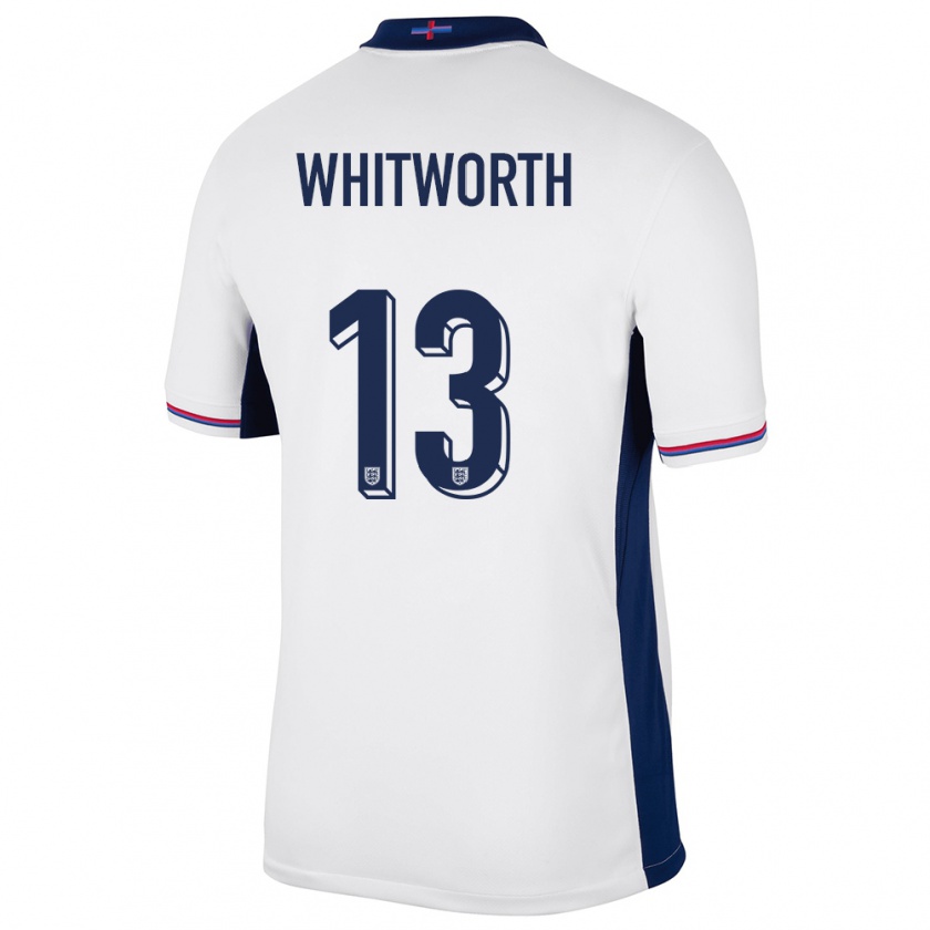 Kandiny Lapset Englanti Joseph Whitworth #13 Valkoinen Kotipaita 24-26 Lyhythihainen Paita T-Paita