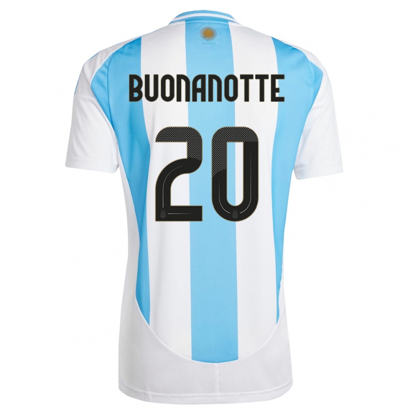 Kandiny Lapset Argentiina Facundo Buonanotte #20 Valkoinen Sininen Kotipaita 24-26 Lyhythihainen Paita T-Paita