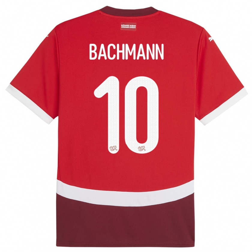 Kandiny Lapset Sveitsi Ramona Bachmann #10 Punainen Kotipaita 24-26 Lyhythihainen Paita T-Paita
