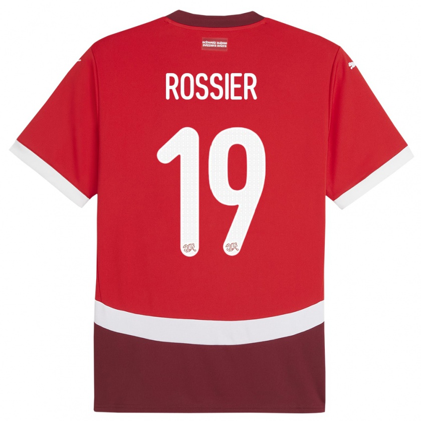 Kandiny Lapset Sveitsi Evan Rossier #19 Punainen Kotipaita 24-26 Lyhythihainen Paita T-Paita