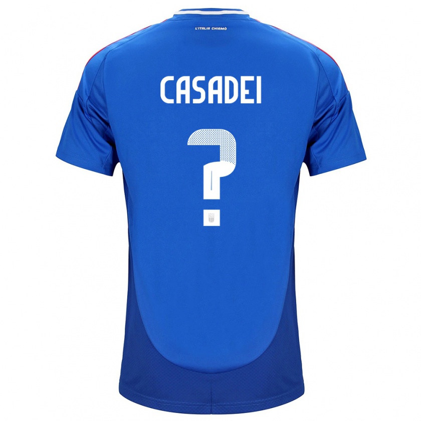 Kandiny Lapset Italia Cesare Casadei #0 Sininen Kotipaita 24-26 Lyhythihainen Paita T-Paita