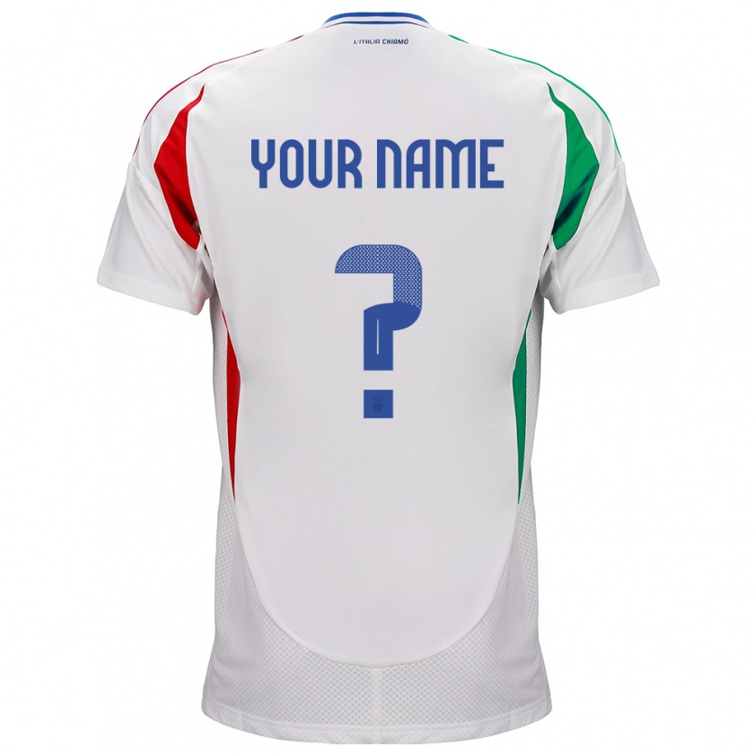 Kandiny Lapset Italia Nimesi #0 Valkoinen Vieraspaita 24-26 Lyhythihainen Paita T-Paita