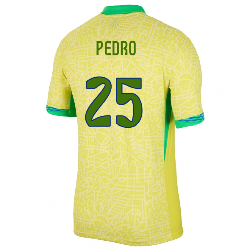 Kandiny Miesten Brasilia Pedro #25 Keltainen Kotipaita 24-26 Lyhythihainen Paita T-Paita