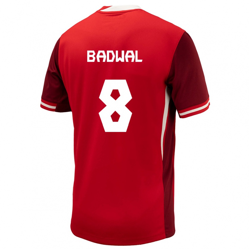 Kandiny Miesten Kanada Jeevan Badwal #8 Punainen Kotipaita 24-26 Lyhythihainen Paita T-Paita