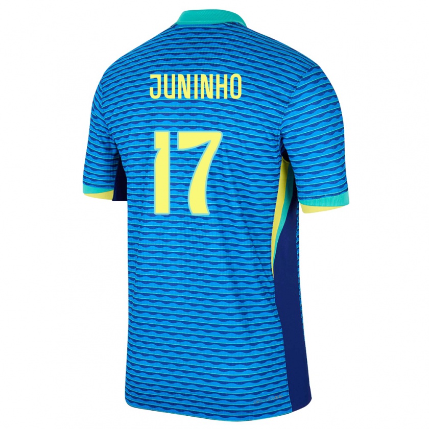 Kandiny Miesten Brasilia Juninho #17 Sininen Vieraspaita 24-26 Lyhythihainen Paita T-Paita