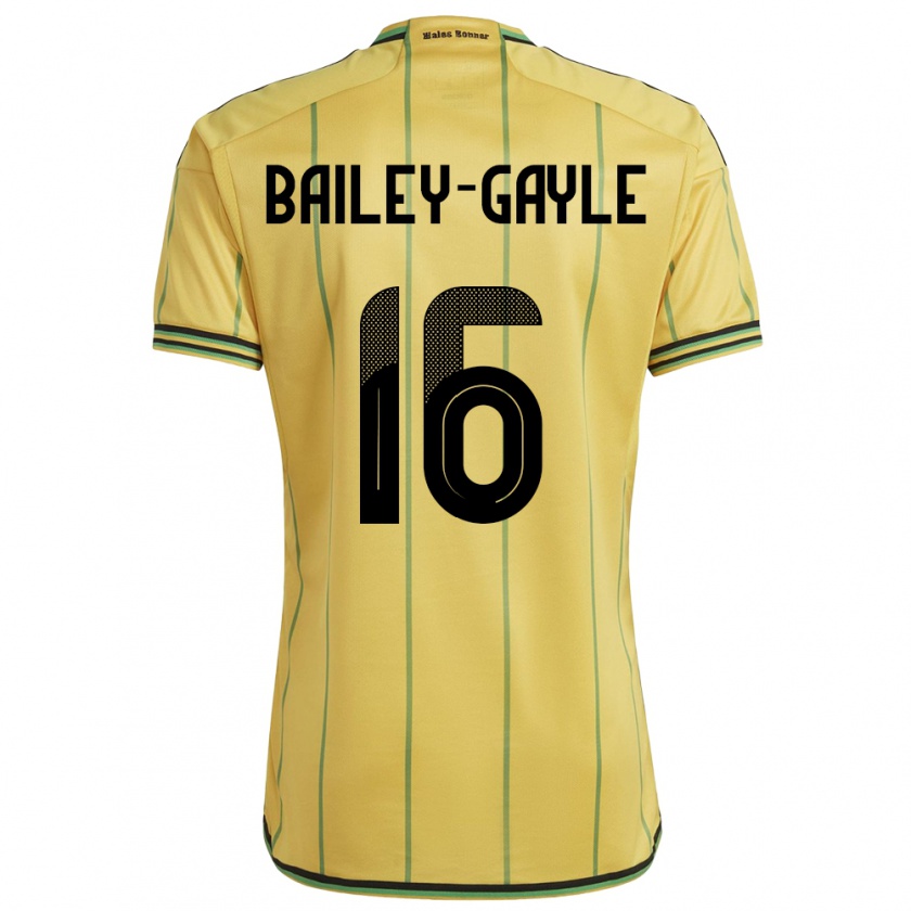 Kandiny Naisten Jamaika Paige Bailey-Gayle #16 Keltainen Kotipaita 24-26 Lyhythihainen Paita T-Paita