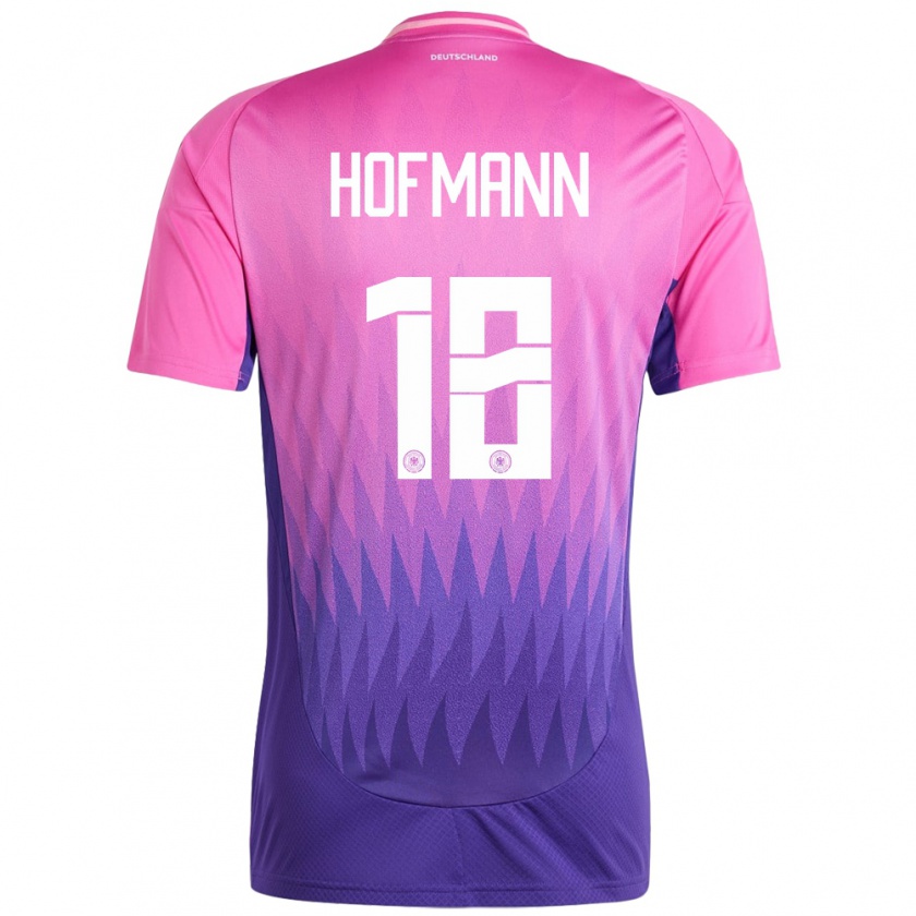 Kandiny Naisten Saksa Jonas Hofmann #18 Vaaleanpunainen Violetti Vieraspaita 24-26 Lyhythihainen Paita T-Paita