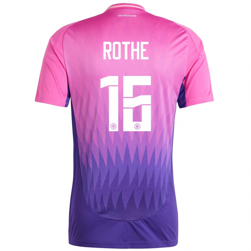 Kandiny Naisten Saksa Tom Rothe #16 Vaaleanpunainen Violetti Vieraspaita 24-26 Lyhythihainen Paita T-Paita