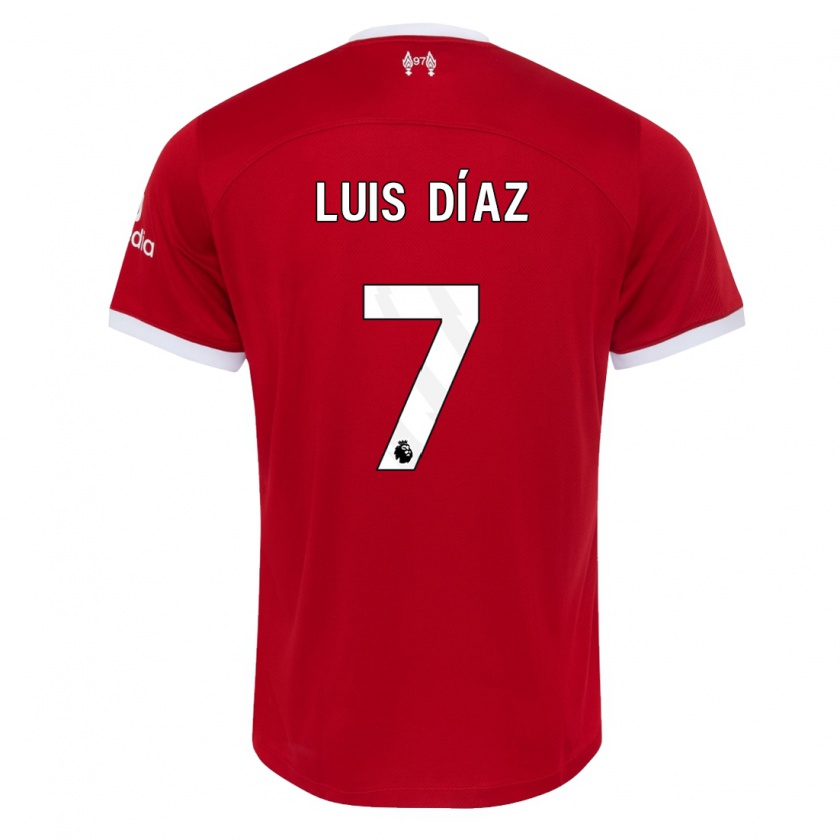 Kandiny Lapset Luis Díaz #7 Punainen Kotipaita 2023/24 Lyhythihainen Paita T-Paita