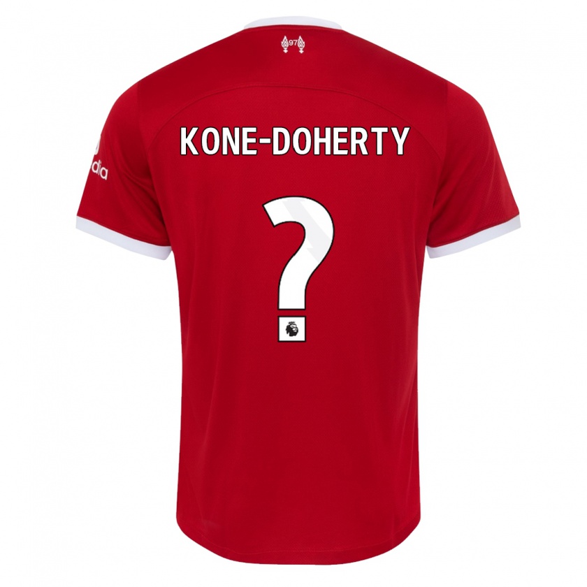 Kandiny Lapset Trent Kone-Doherty #0 Punainen Kotipaita 2023/24 Lyhythihainen Paita T-Paita