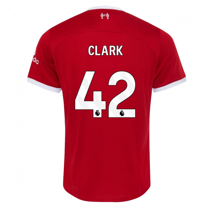 Kandiny Lapset Bobby Clark #42 Punainen Kotipaita 2023/24 Lyhythihainen Paita T-Paita