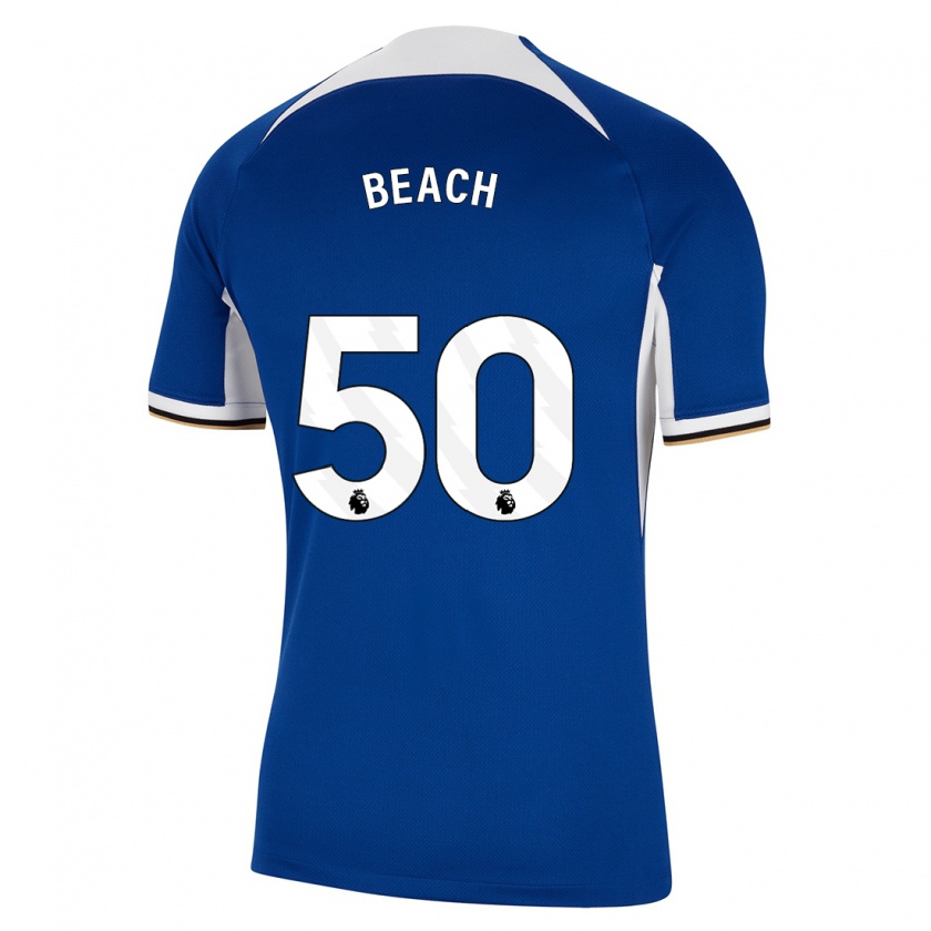Kandiny Lapset Eddie Beach #50 Sininen Kotipaita 2023/24 Lyhythihainen Paita T-Paita