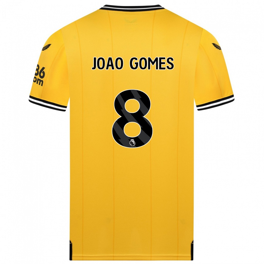 Kandiny Lapset João Gomes #8 Keltainen Kotipaita 2023/24 Lyhythihainen Paita T-Paita