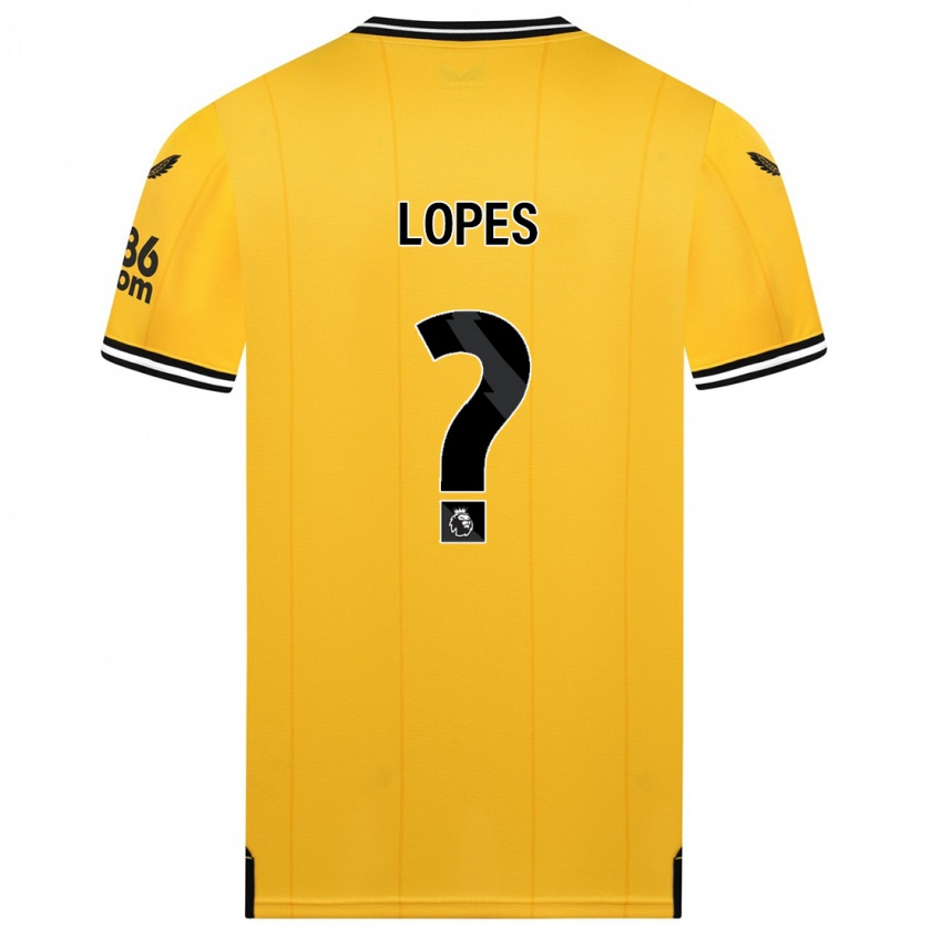 Kandiny Lapset Leo Lopes #0 Keltainen Kotipaita 2023/24 Lyhythihainen Paita T-Paita