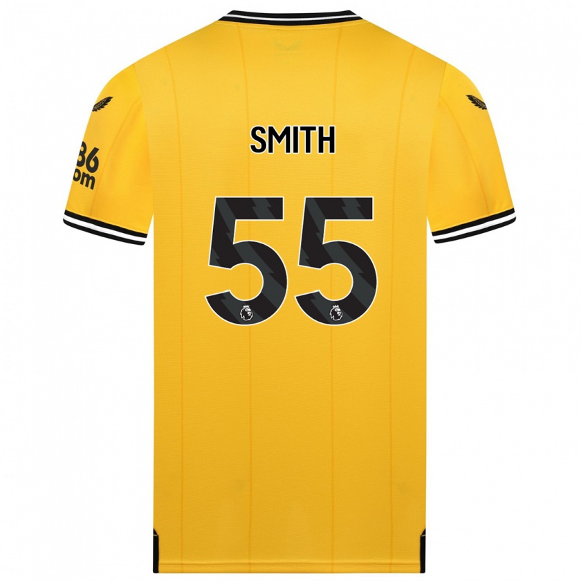 Kandiny Lapset Jackson Smith #55 Keltainen Kotipaita 2023/24 Lyhythihainen Paita T-Paita