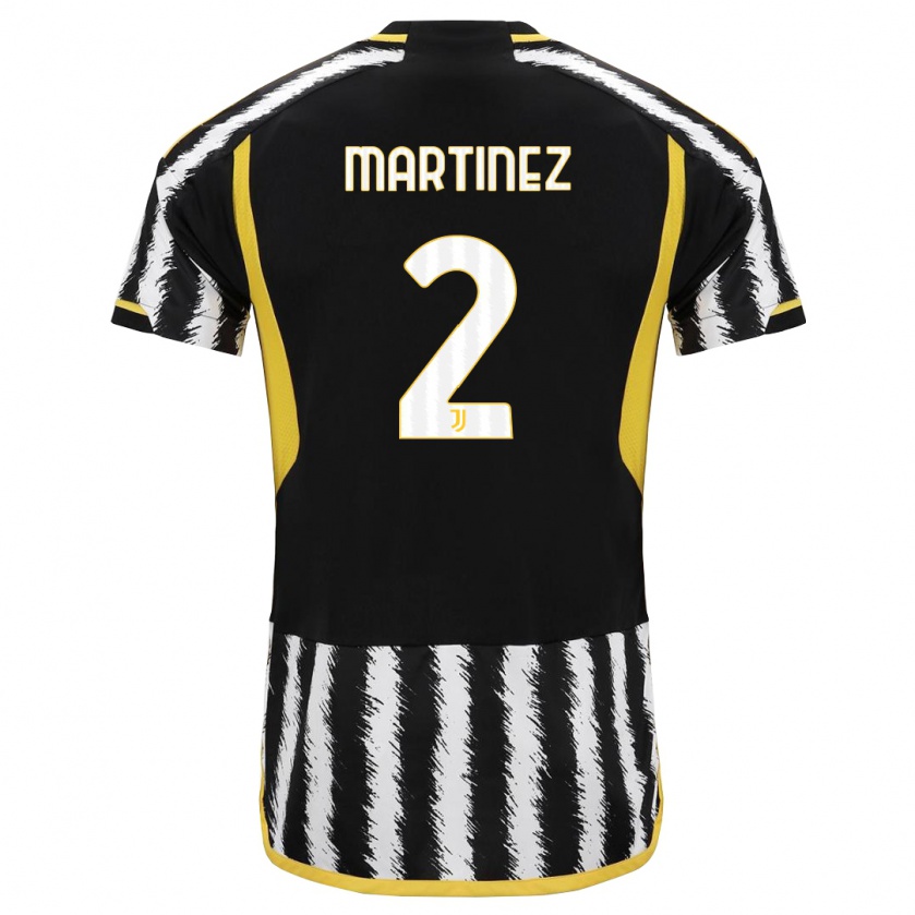 Kandiny Lapset Bruno Martinez #2 Musta Valkoinen Kotipaita 2023/24 Lyhythihainen Paita T-Paita