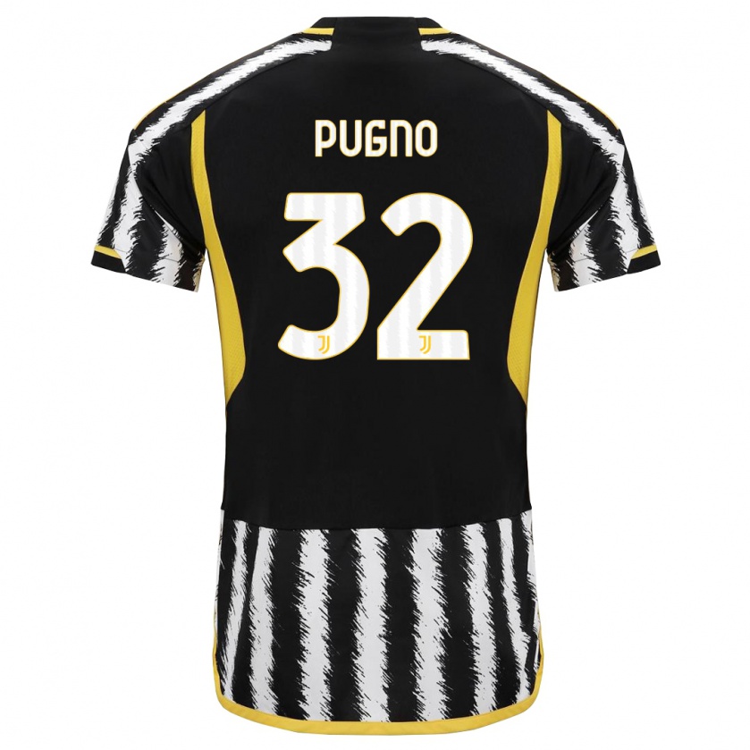 Kandiny Lapset Diego Pugno #32 Musta Valkoinen Kotipaita 2023/24 Lyhythihainen Paita T-Paita