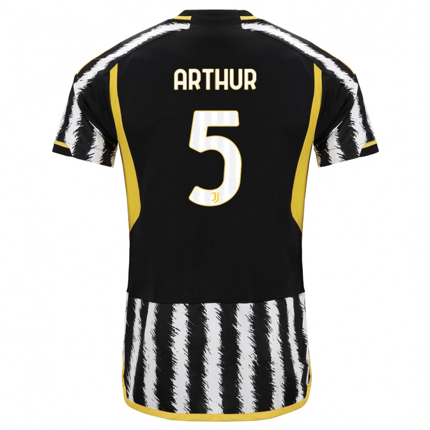 Kandiny Lapset Arthur #5 Musta Valkoinen Kotipaita 2023/24 Lyhythihainen Paita T-Paita