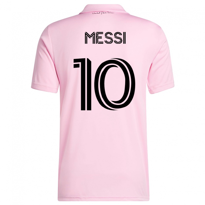 Kandiny Lapset Lionel Messi #10 Vaaleanpunainen Kotipaita 2023/24 Lyhythihainen Paita T-Paita