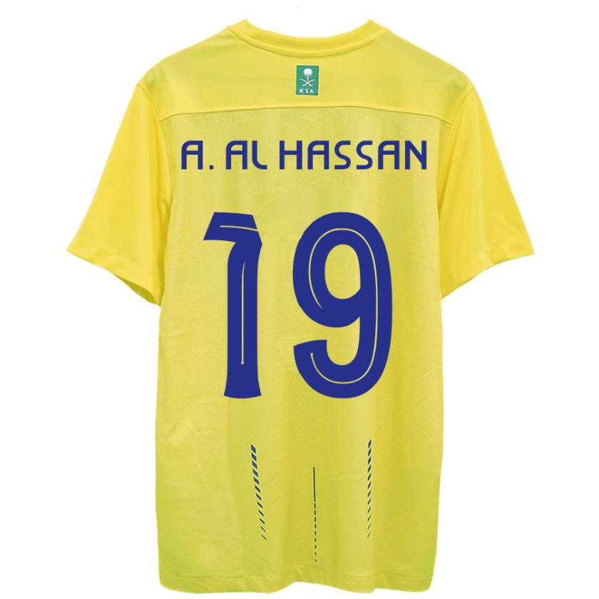 Kandiny Lapset Ali Al-Hassan #19 Keltainen Kotipaita 2023/24 Lyhythihainen Paita T-Paita