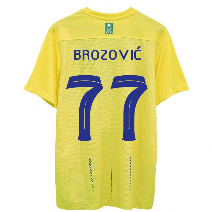 Kandiny Lapset Marcelo Brozovic #77 Keltainen Kotipaita 2023/24 Lyhythihainen Paita T-Paita