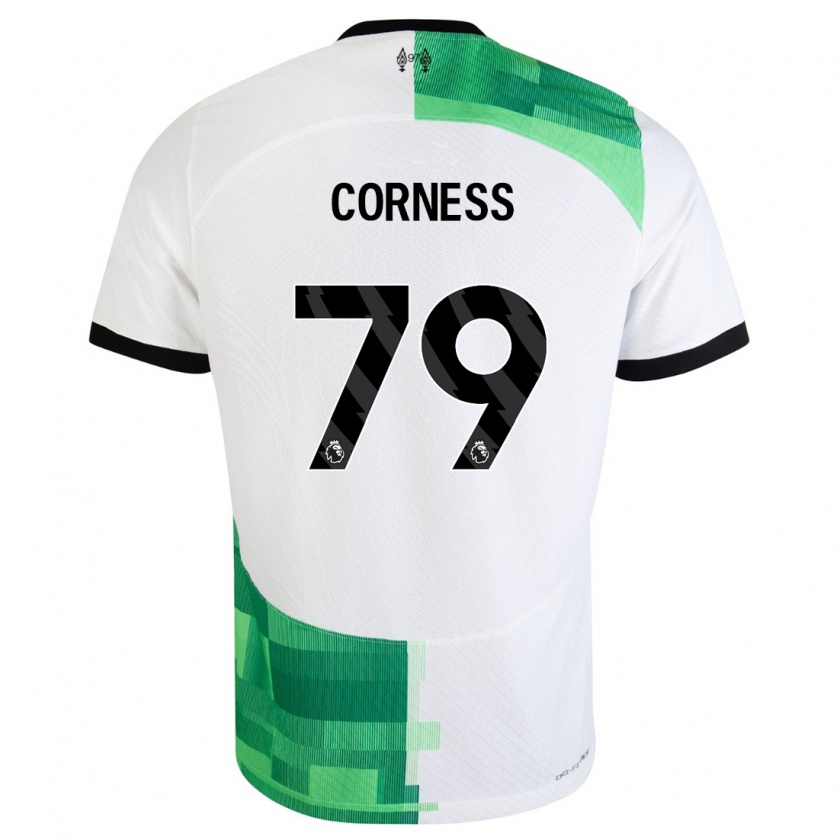 Kandiny Lapset Dominic Corness #79 Valkoinen Vihreä Vieraspaita 2023/24 Lyhythihainen Paita T-Paita
