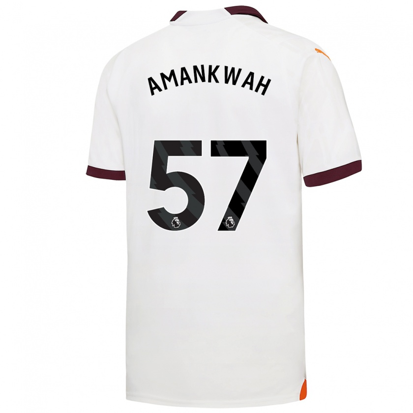 Kandiny Lapset Yeboah Amankwah #57 Valkoinen Vieraspaita 2023/24 Lyhythihainen Paita T-Paita