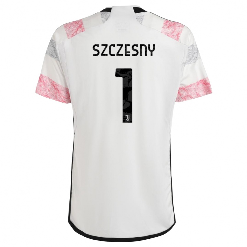 Kandiny Lapset Wojciech Szczesny #1 Valkoinen Pinkki Vieraspaita 2023/24 Lyhythihainen Paita T-Paita