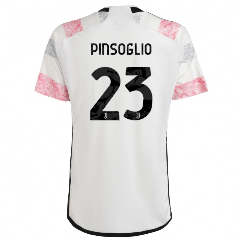 Kandiny Lapset Carlo Pinsoglio #23 Valkoinen Pinkki Vieraspaita 2023/24 Lyhythihainen Paita T-Paita