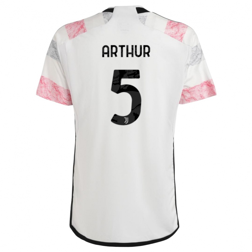 Kandiny Lapset Arthur #5 Valkoinen Pinkki Vieraspaita 2023/24 Lyhythihainen Paita T-Paita