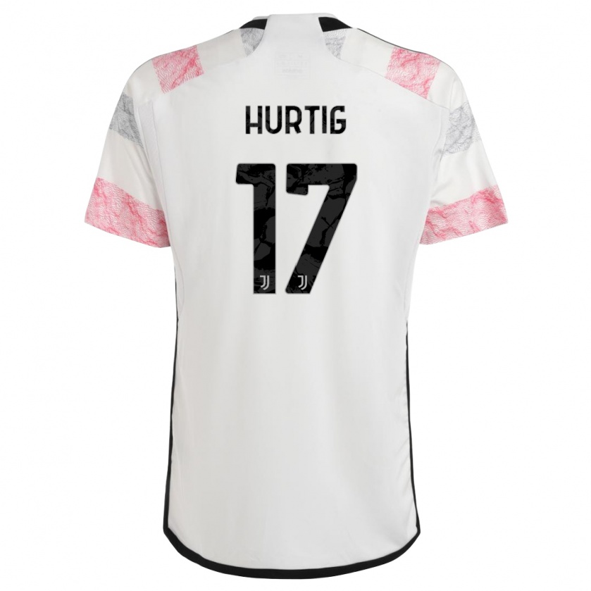 Kandiny Lapset Lina Hurtig #17 Valkoinen Pinkki Vieraspaita 2023/24 Lyhythihainen Paita T-Paita