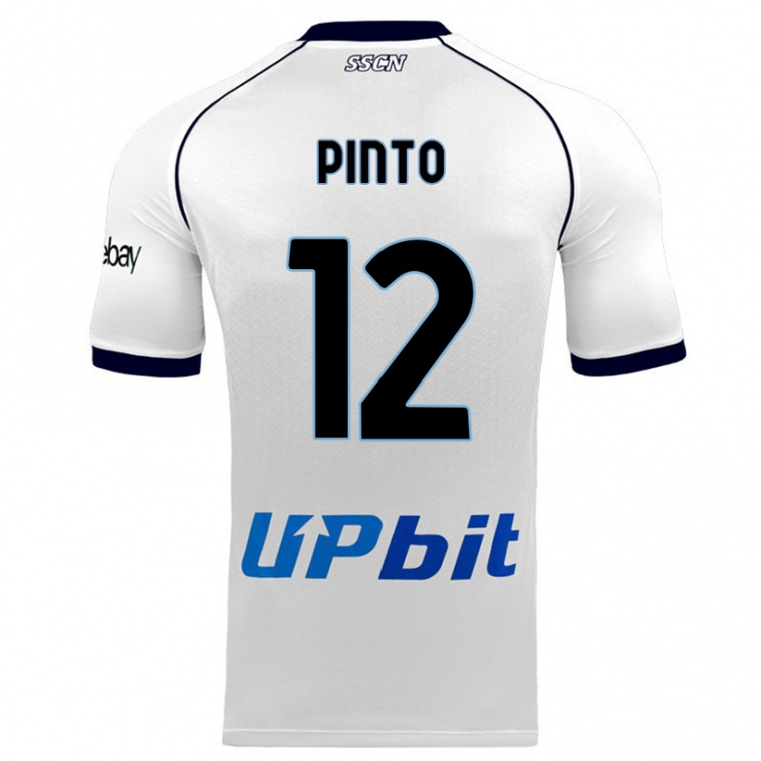 Kandiny Lapset Ciro Pinto #12 Valkoinen Vieraspaita 2023/24 Lyhythihainen Paita T-Paita
