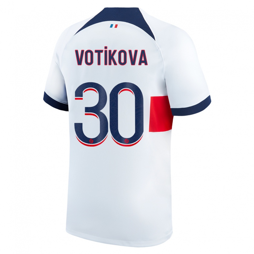 Kandiny Lapset Barbora Votikova #30 Valkoinen Vieraspaita 2023/24 Lyhythihainen Paita T-Paita