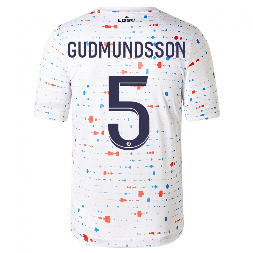 Kandiny Lapset Gabriel Gudmundsson #5 Valkoinen Vieraspaita 2023/24 Lyhythihainen Paita T-Paita