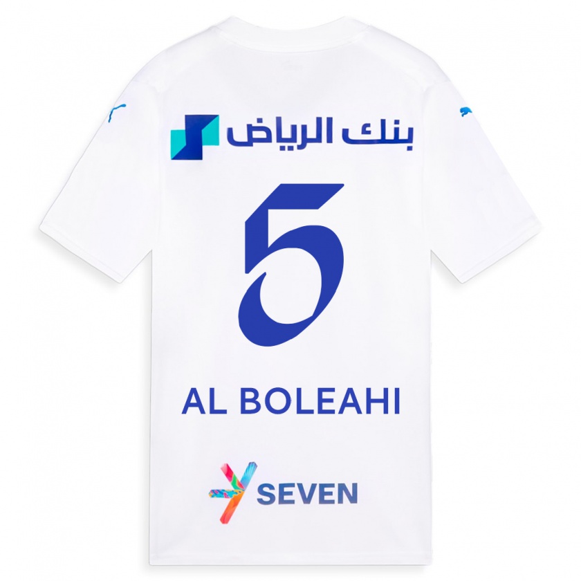 Kandiny Lapset Ali Al-Boleahi #5 Valkoinen Vieraspaita 2023/24 Lyhythihainen Paita T-Paita