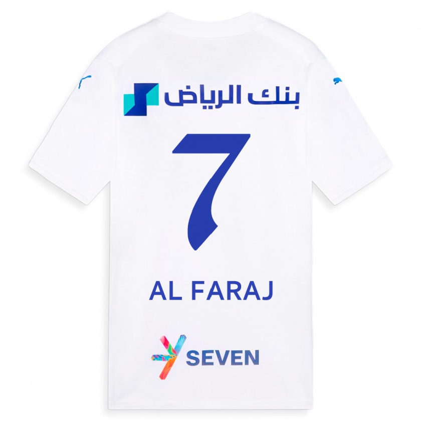 Kandiny Lapset Salman Al-Faraj #7 Valkoinen Vieraspaita 2023/24 Lyhythihainen Paita T-Paita