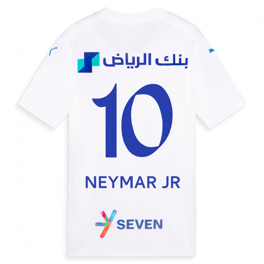 Kandiny Lapset Neymar #10 Valkoinen Vieraspaita 2023/24 Lyhythihainen Paita T-Paita