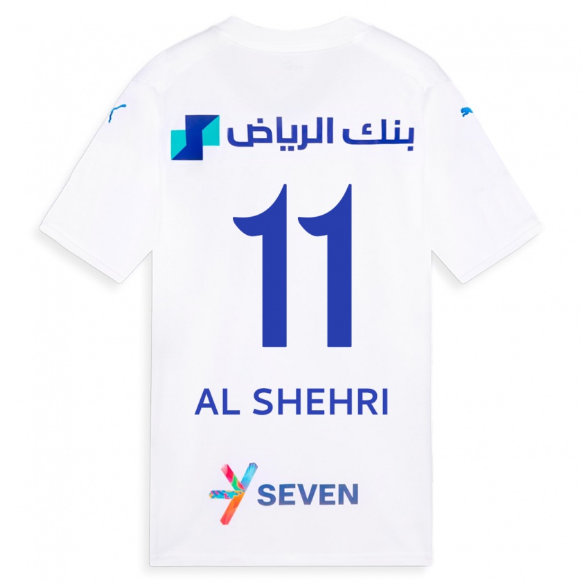 Kandiny Lapset Saleh Al-Shehri #11 Valkoinen Vieraspaita 2023/24 Lyhythihainen Paita T-Paita
