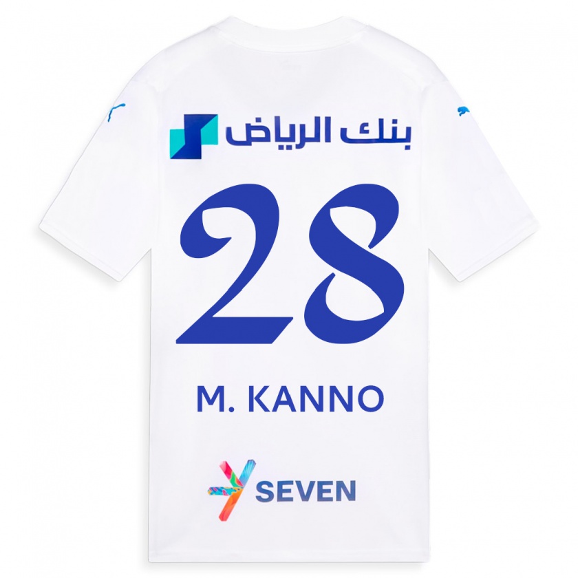 Kandiny Lapset Mohamed Kanno #28 Valkoinen Vieraspaita 2023/24 Lyhythihainen Paita T-Paita