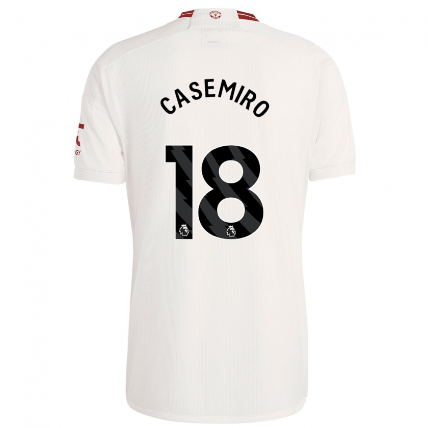 Kandiny Lapset Casemiro #18 Valkoinen Kolmas Sarja 2023/24 Lyhythihainen Paita T-Paita