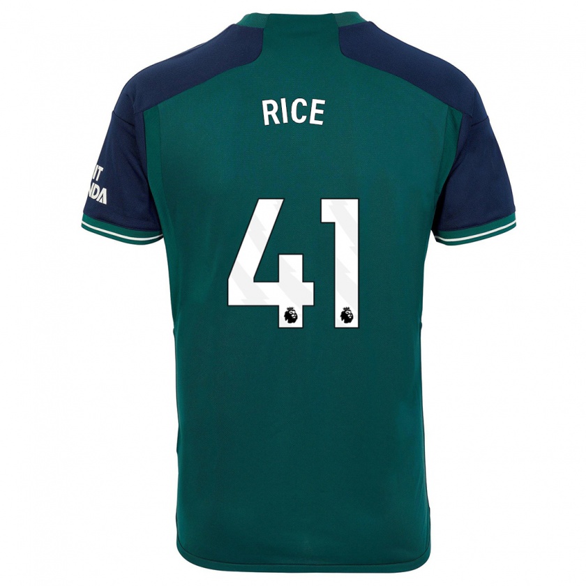 Kandiny Lapset Declan Rice #41 Vihreä Kolmas Sarja 2023/24 Lyhythihainen Paita T-Paita